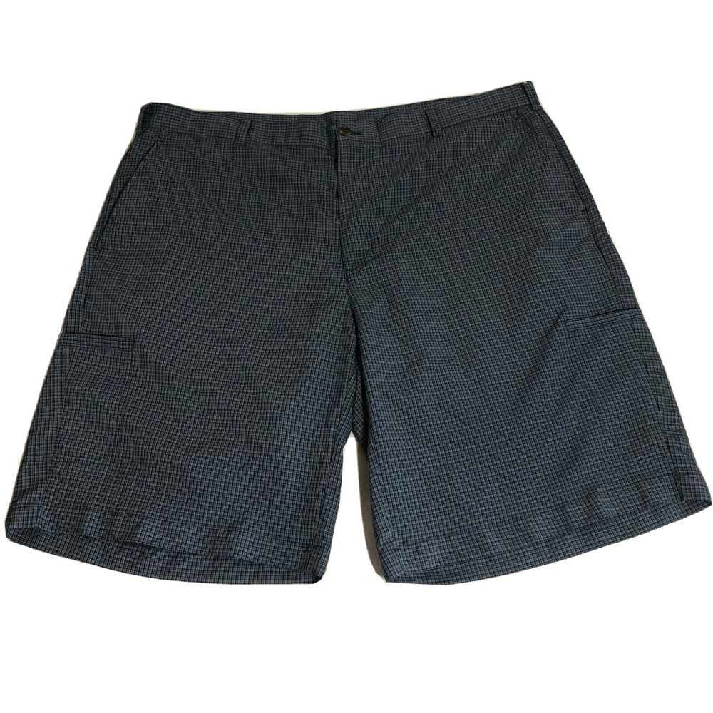 Ping Golf Shorts 40 Plaid Flat Front 6 Pockets 2 Cargo Style Lightweigt Poly